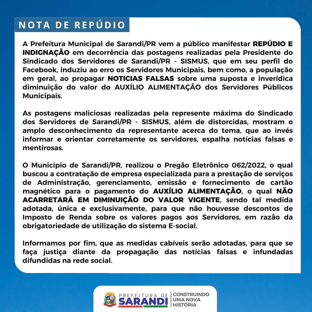 Nota de Repúdio